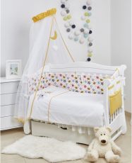 Постільний комплект 8 ел Twins 3D Funny Stars (бампер мембрана) 4079-S-003, yellow